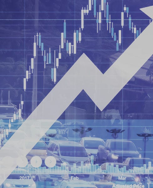 Abstract financial services mobile